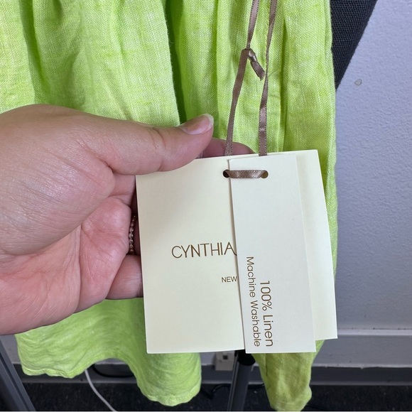 Cynthia Rowley Lime Green Women's 100% Linen Skirt Size S - Picture 6 of 6